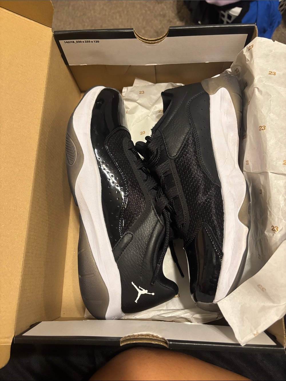 Jordan 11 Low Basketball Sneakers - Black & White